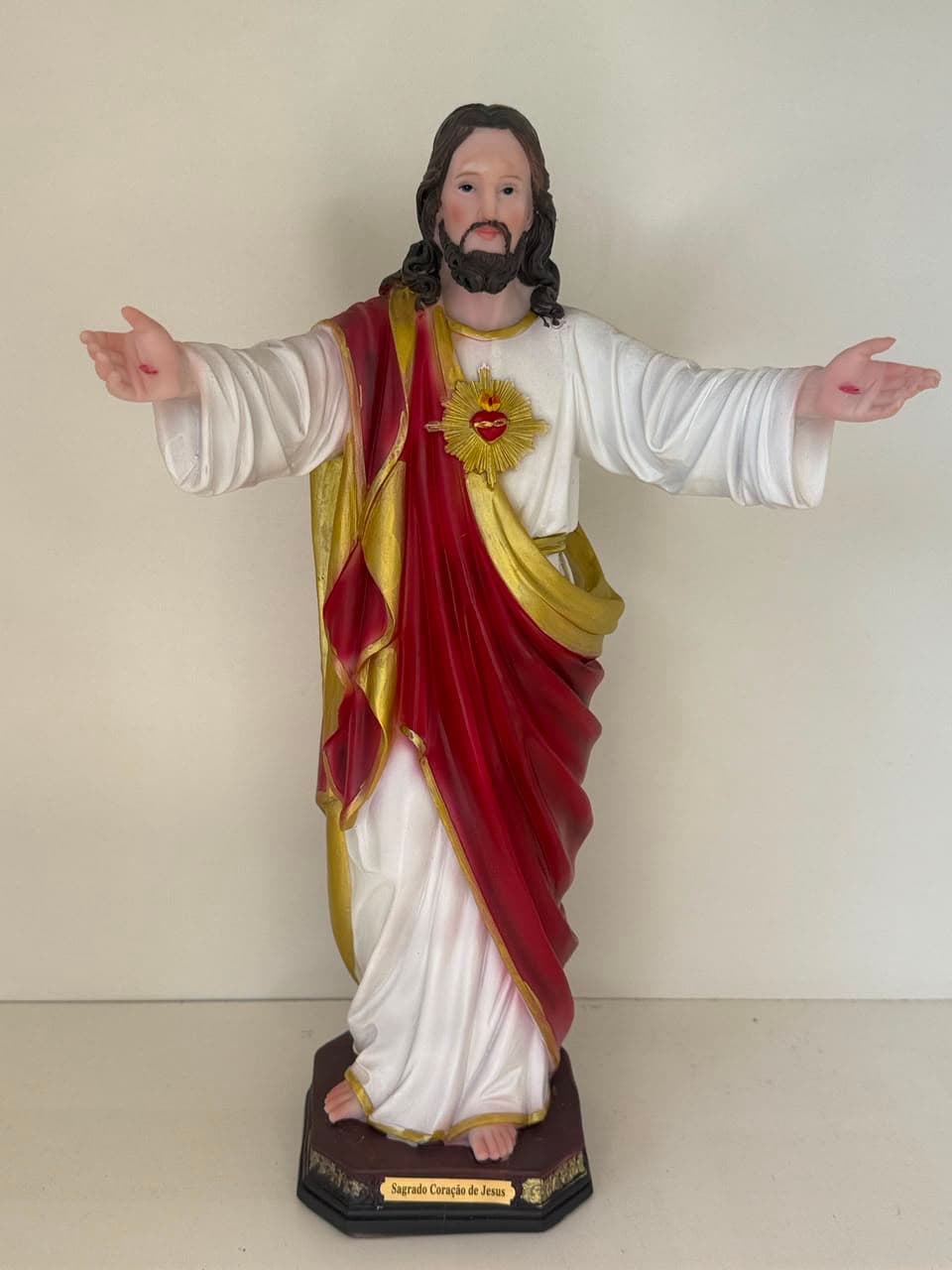 SAGRADO  CORAÇÃO DE JESUS RESINA - 37CM