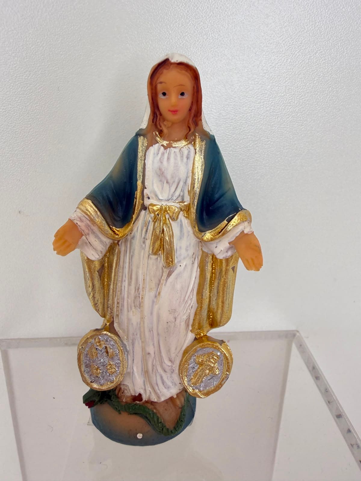 NOSSA SENHORA DA MEDALHA MILAGROSA RESINA -7CM