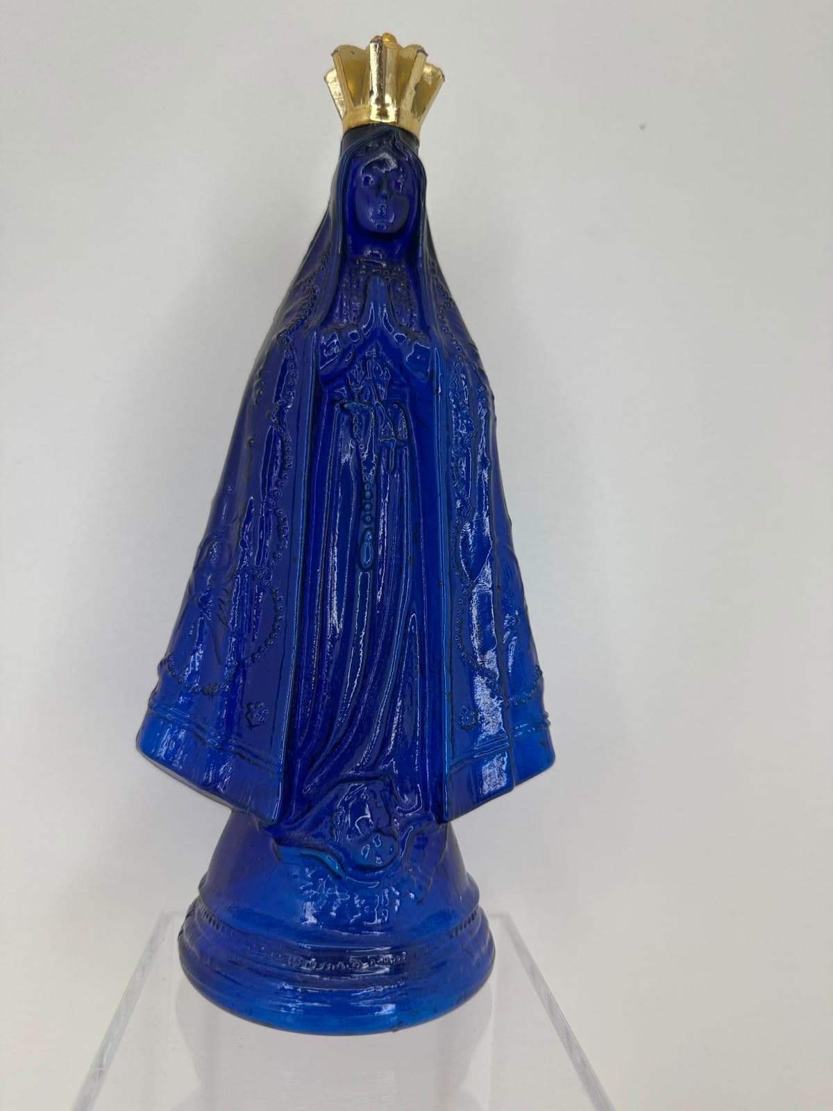 PORTA AGUA BENTA NOSSA SENHORA AZUL PLÁSTICO - 22CM