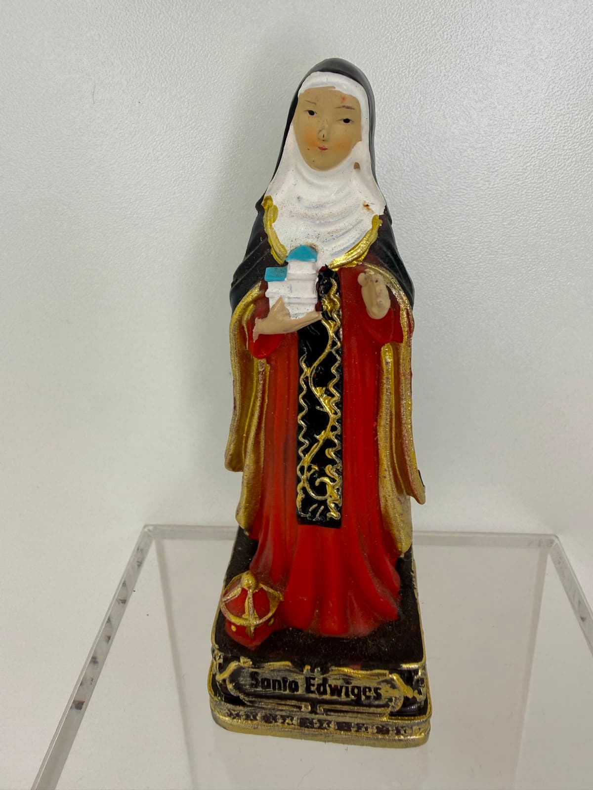 SANTA EDWIRGES RESINA - 10CM