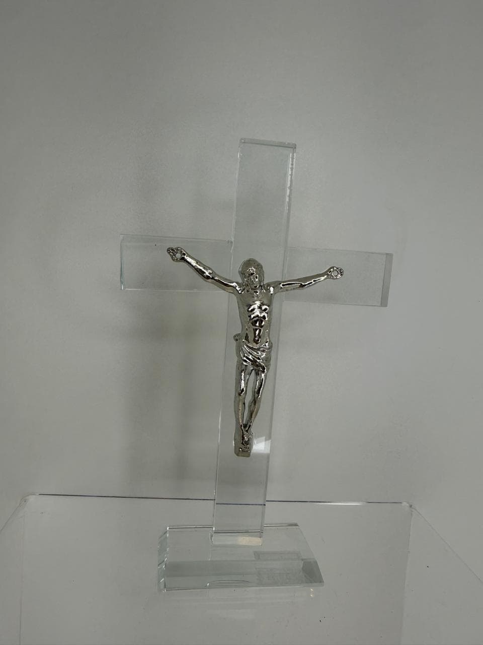 CRUCIFIXO DE VIDRO - 14 CM