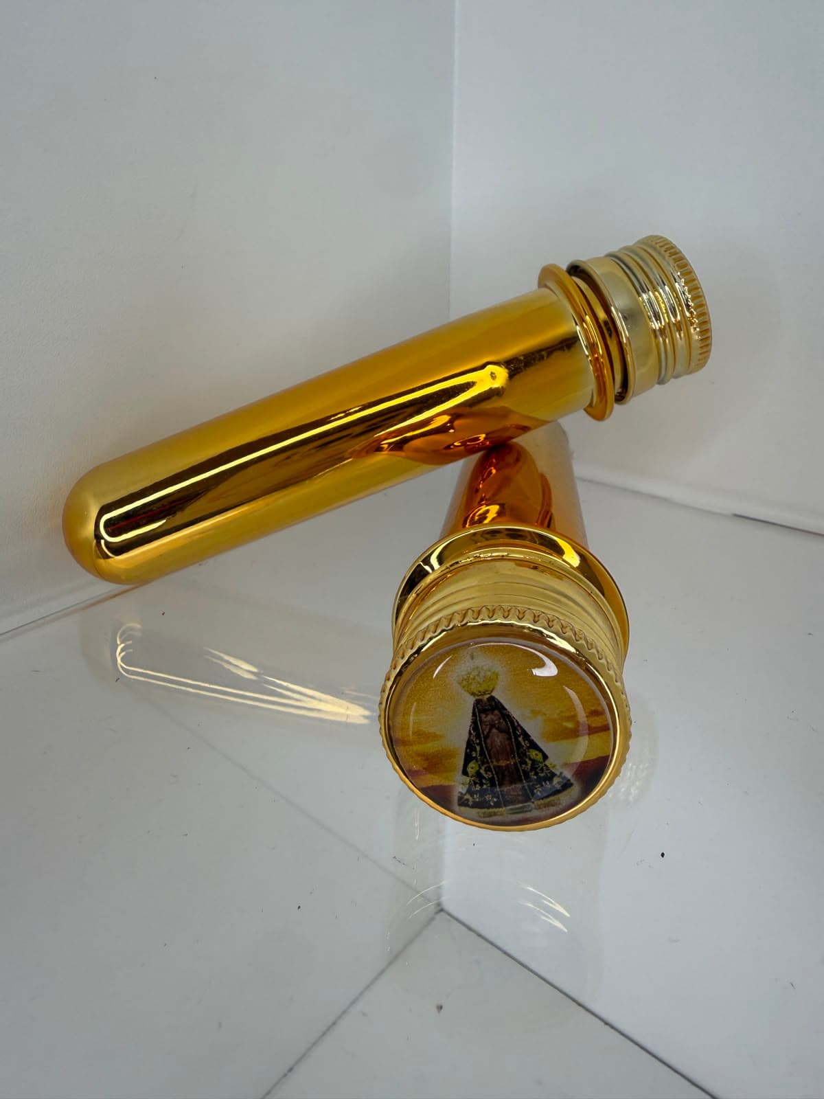 PORTA AGUA BENTA DE NOSSANSENHORA APARECIDA DOURADO - 13 CM